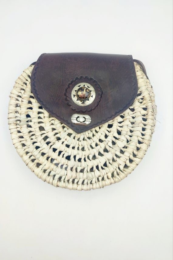 Bolso redondo palma ámbar Mckennitt