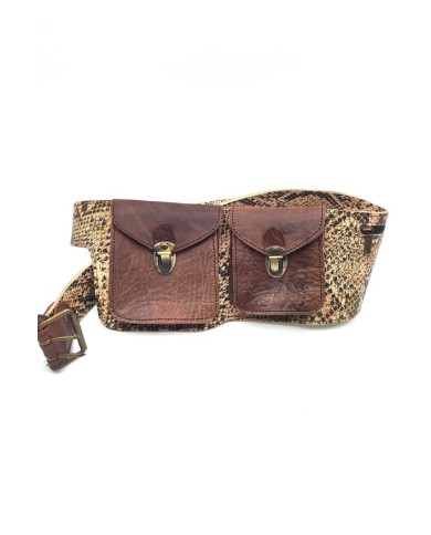 Riñonera cinturón piel animal print snake Riñonera cinturón piel animal print snake