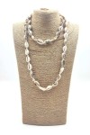 Collar Cuentas Cauri Largo