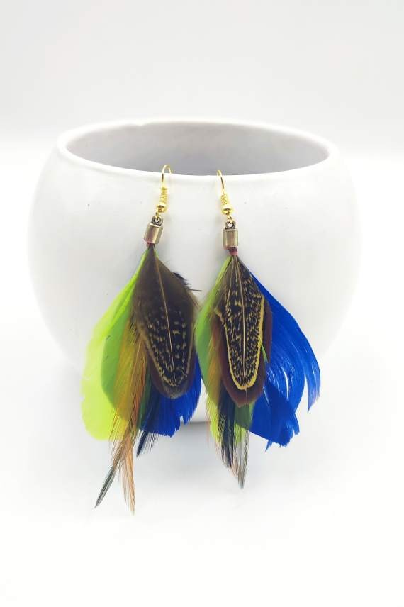 Pendientes Pluma Feathers Oro Pendientes Pluma Feathers Oro