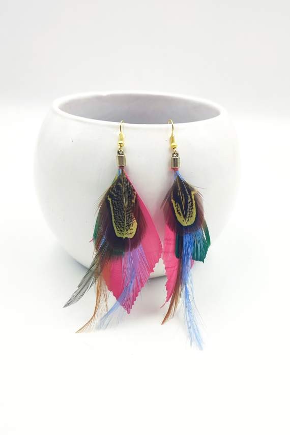Pendientes Pluma Feathers Oro Pendientes Pluma Feathers Oro