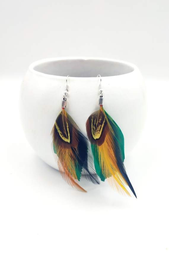 Pendientes Pluma Feathers Oro Pendientes Pluma Feathers Oro