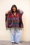 Poncho Étnico Colossus Capucha Multicolor Poncho Étnico Colossus Capucha Multicolor