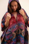 Poncho Étnico Colossus Capucha Multicolor Poncho Étnico Colossus Capucha Multicolor