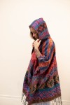 Poncho Étnico Colossus Capucha Multicolor Poncho Étnico Colossus Capucha Multicolor