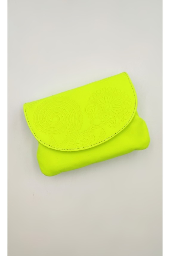 Monedero Piel Mandala Fluor