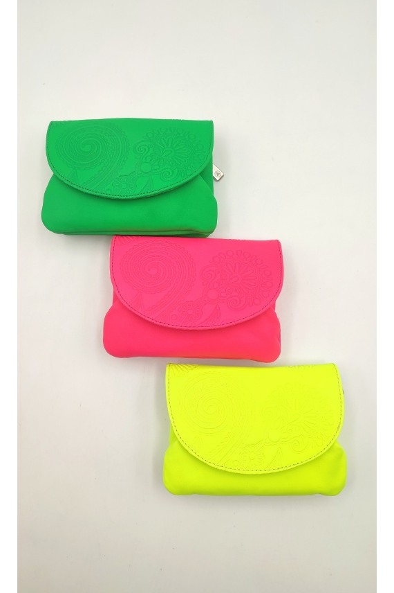 Monedero Piel Mandala Fluor