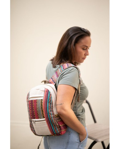 Mochila algodón Chevrons Gueri media Mochila algodón Chevrons Gueri media