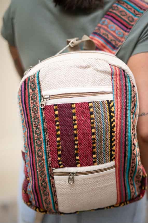 Mochila algodón Chevrons Gueri media Mochila algodón Chevrons Gueri media