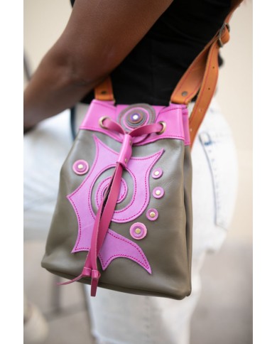 Bolso piel Bombonera Mayra Lila Bolso piel Bombonera Mayra Lila