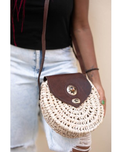 Bolso redondo palma ámbar Mckennitt Bolso redondo palma ámbar Mckennitt