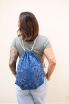 Mochila Saco seda flor azul Mochila Saco seda flor azul
