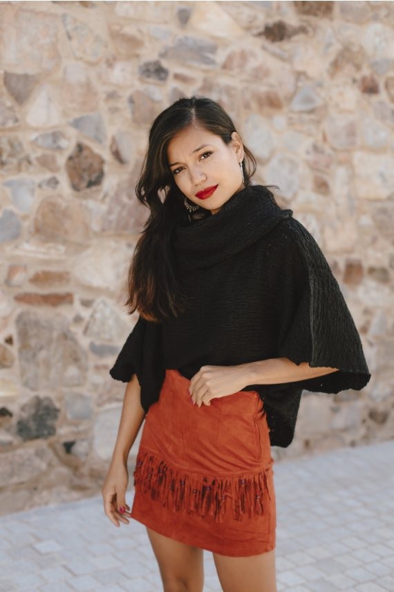 Falda corta Pocahontas Suedine