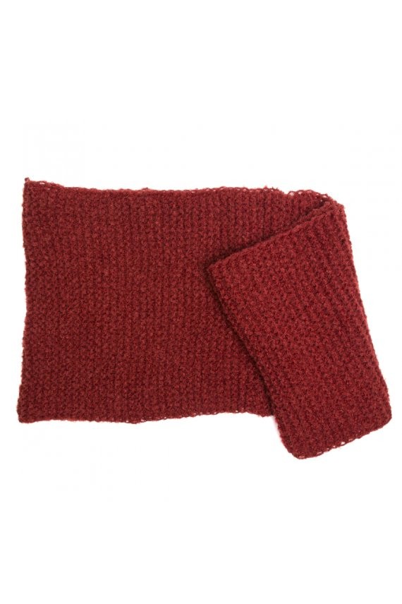 Cuello Doble vuelta Chenilla unisex Mostaza y Burdeos