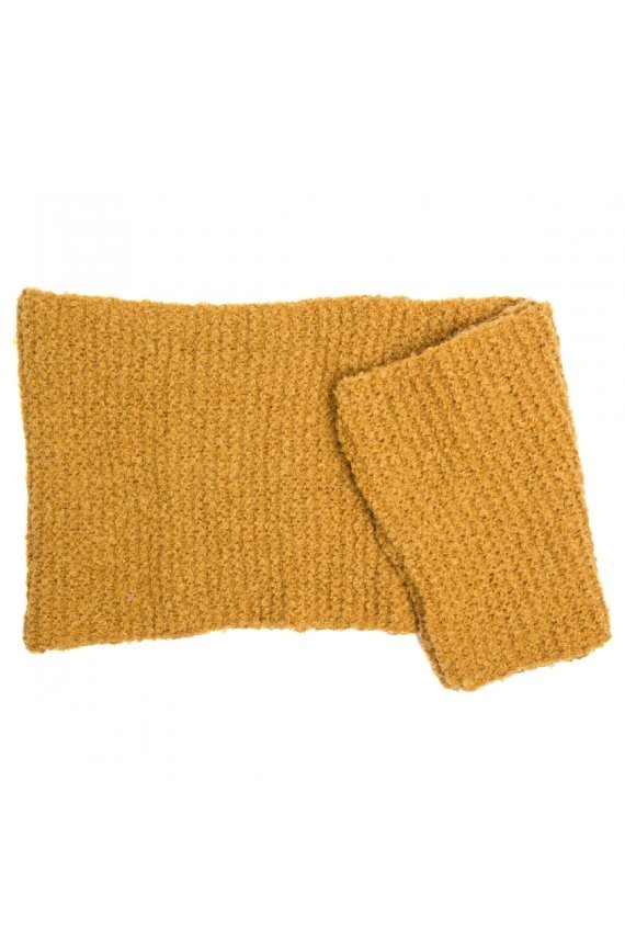 Cuello Doble vuelta Chenilla unisex Mostaza y Burdeos