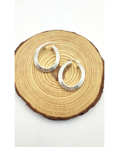 Aros Plata Greca Ovalados Disciples