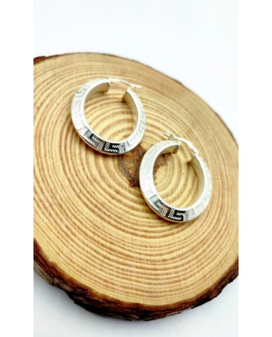 Aros Plata Greca Ovalados Disciples