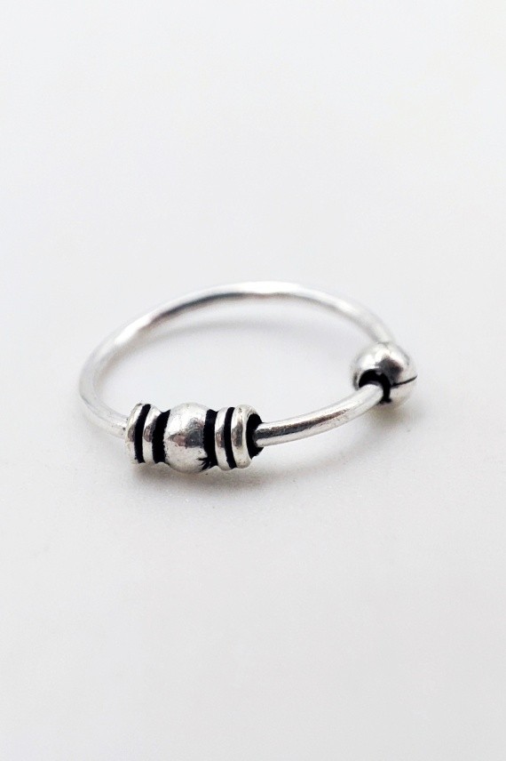 Pendiente Aro Nariz Bali bola y muelle