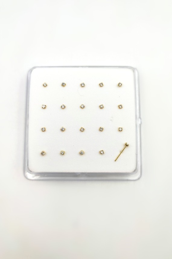 Pendiente Nariz circonita engarzada