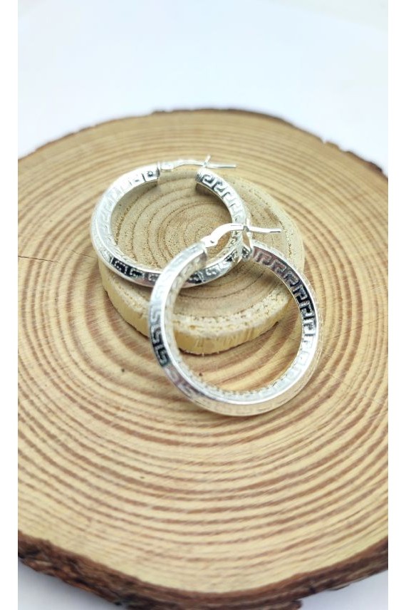 Aros Plata Greca rombo Aros Plata Greca rombo
