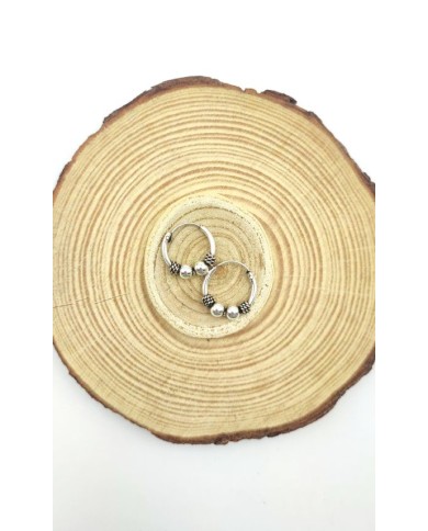 Aros Plata Bali Pabú 12mm