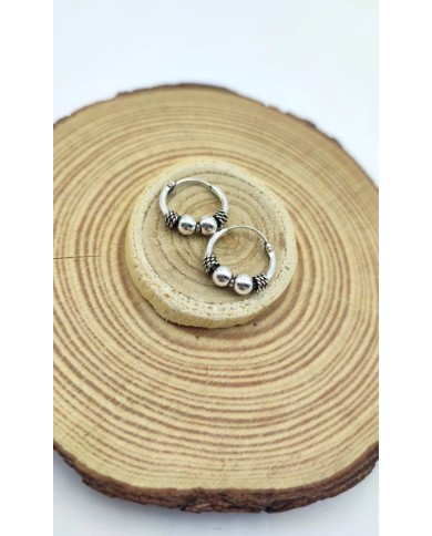 Aros Plata Bali Pabú 12mm