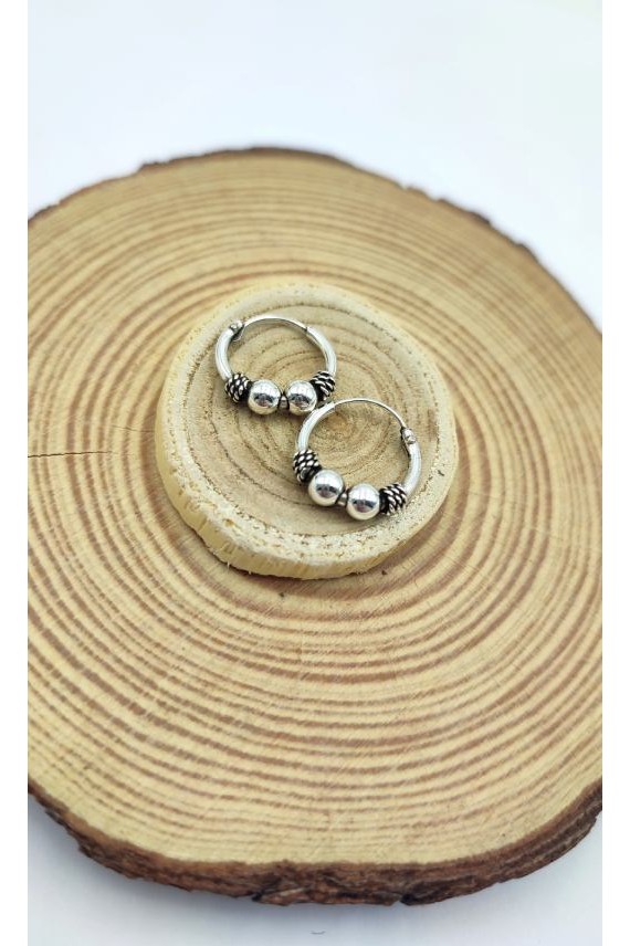 Aros Plata Bali Pabú 12mm Aros Plata Bali Pabú 12mm