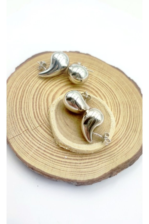 Pendientes plata Gota lisa Pendientes plata Gota lisa