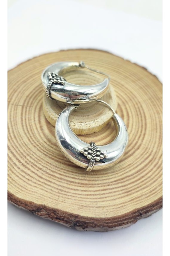 Aros plata lisos Trenza Vid Aros plata lisos Trenza Vid