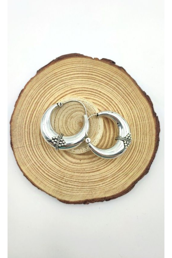 Aros plata lisos Trenza Vid Aros plata lisos Trenza Vid