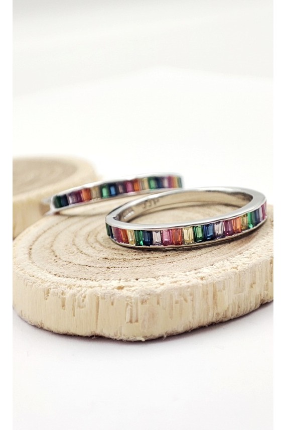 Anillo plata Arcoiris