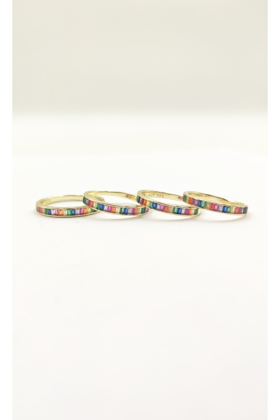 Anillo plata Arcoiris Oro