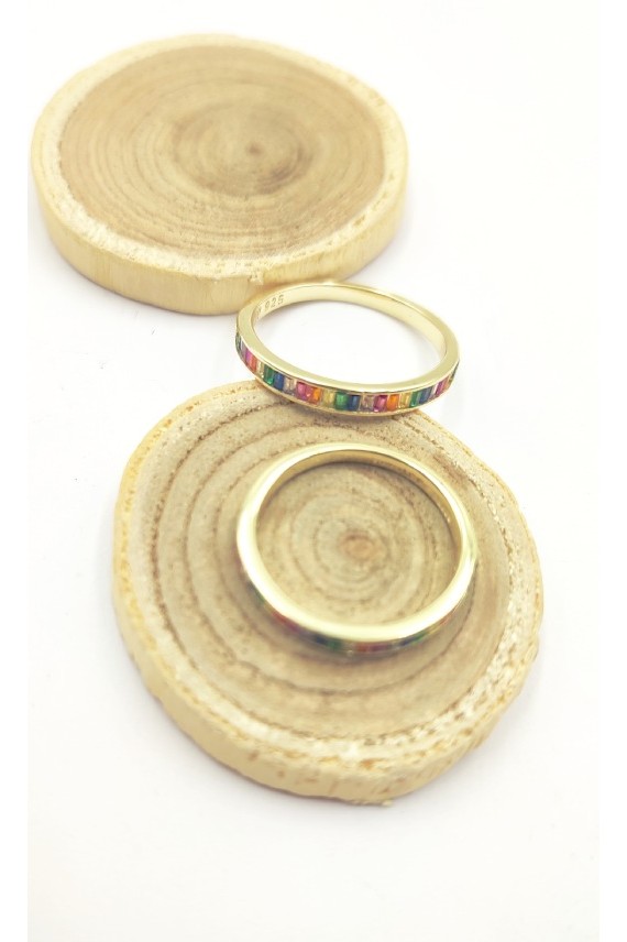 Anillo plata Arcoiris Oro