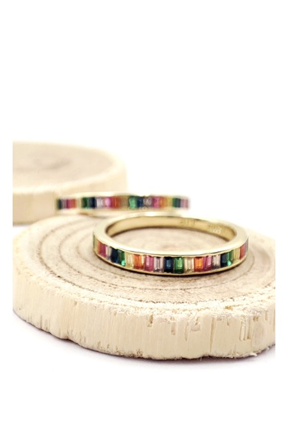 Anillo plata Arcoiris Oro