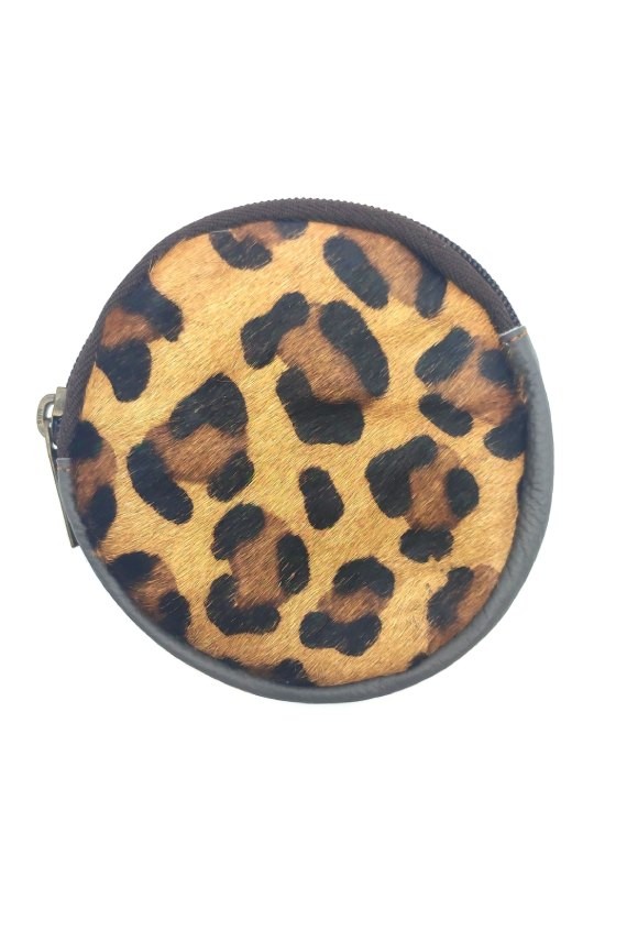 Monedero Redondo Afra print Leopardo Soruka