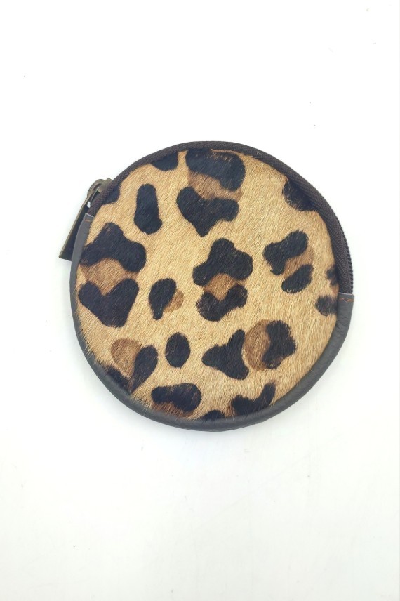 Monedero Redondo Afra print Leopardo Soruka