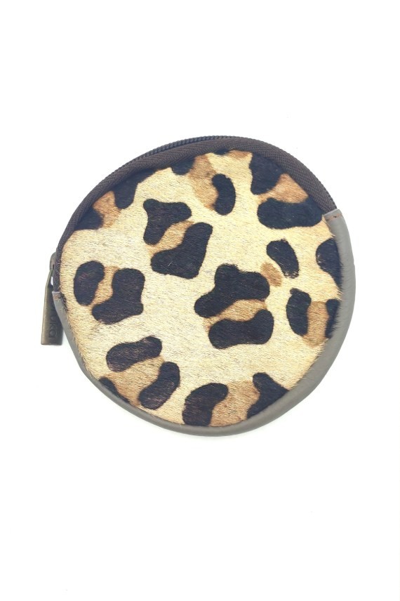 Monedero Redondo Afra print Leopardo Soruka