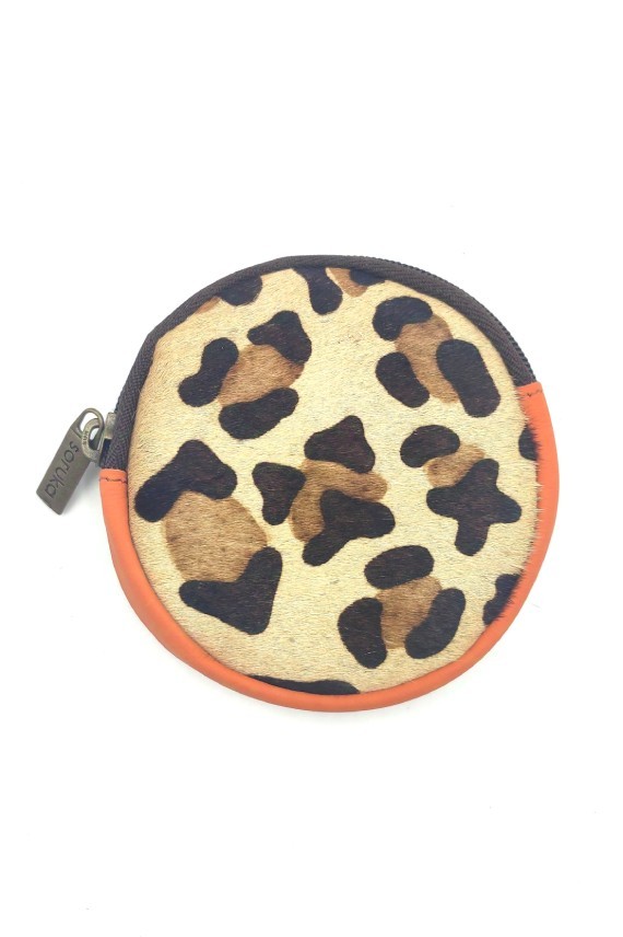 Monedero Redondo Afra print Leopardo Soruka