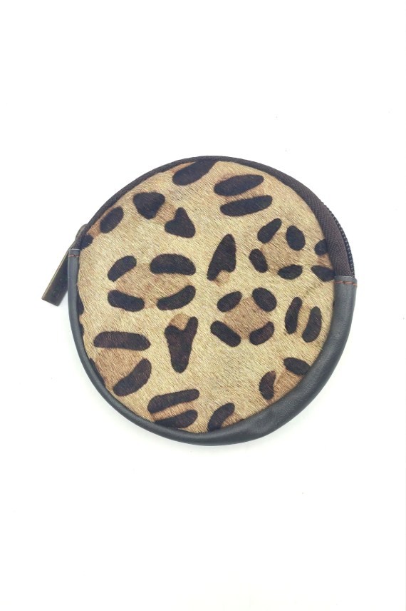 Monedero Redondo Afra print Leopardo Soruka
