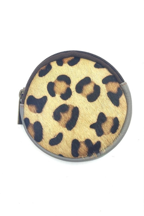 Monedero Redondo Afra print Leopardo Soruka