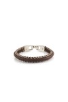 Pulsera Cuero Costuras Laterales Cuerpo Curvo Travis