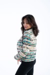 Chaqueta unisex de algodón con estampado navajo y botones de coco, prenda artesanal estilo boho Samarkanda.