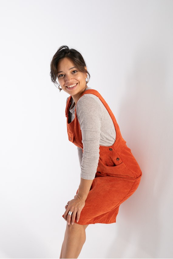 Vestido Peto pana aterciopelado