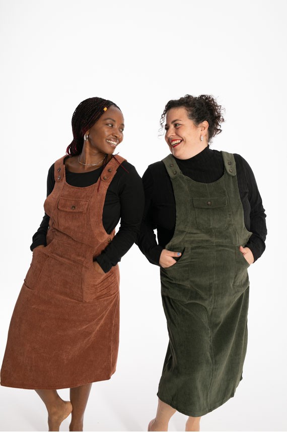 Vestido Peto pana aterciopelado