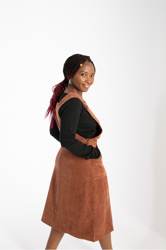 Vestido Peto pana aterciopelado