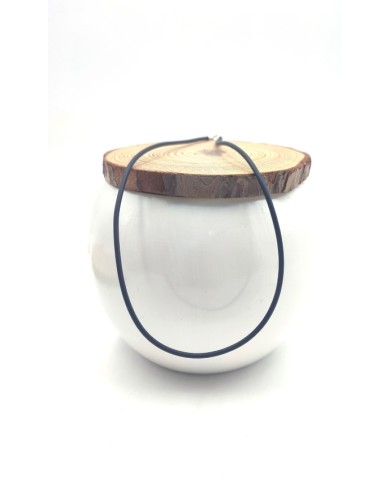 Collar Caucho y Plata Collar Caucho y Plata