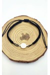 Pulsera Macramé Medalla Plata