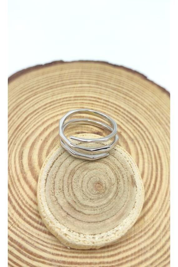 Anillo plata Bambú entrelazado Anillo plata Bambú entrelazado