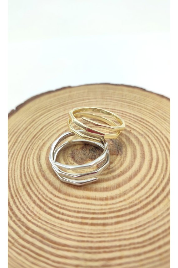 Anillo plata Bambú entrelazado Anillo plata Bambú entrelazado