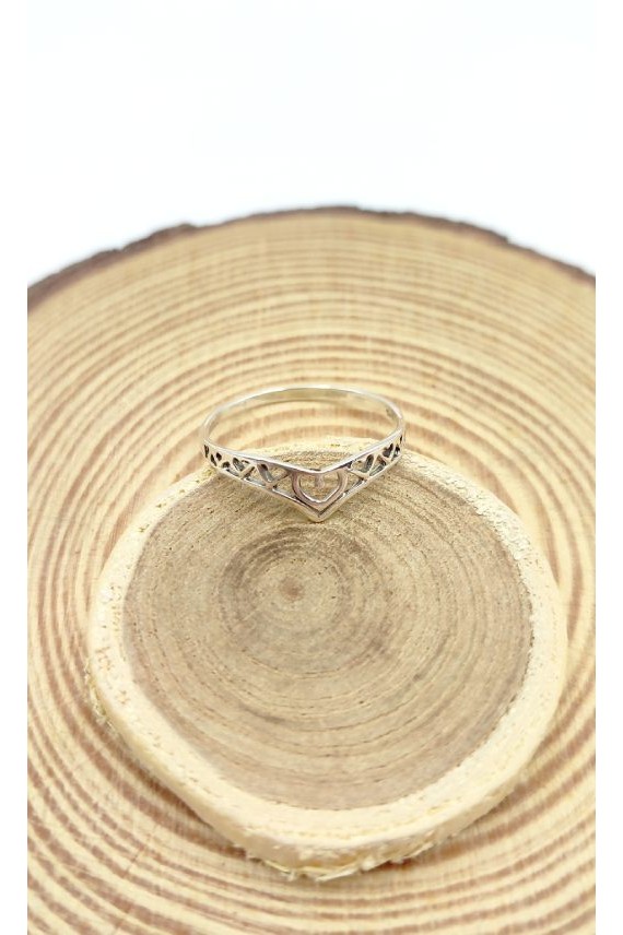 Anillo Plata Corazón Calado
